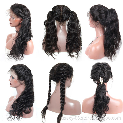 Virgin Brazilian Cuticle Aligned Hair 150 Density Virgin Raw Hair Full Lace Human Hair Wig